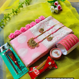 Baby pink sare combo